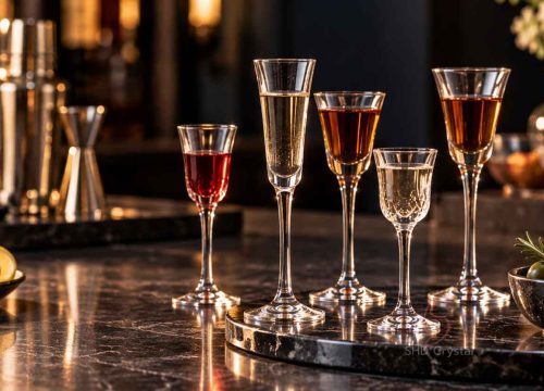 custom long stem shot glasses