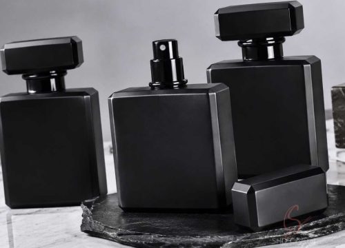 custom matte black perfume bottle supplier