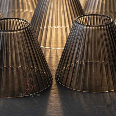 custom ribbed glass lamp shades