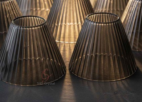 custom ribbed glass lamp shades