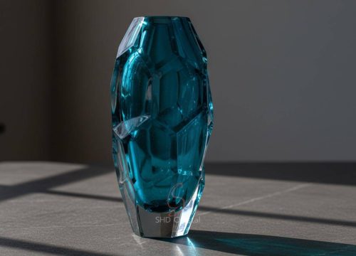 cyan crystal vase OEM