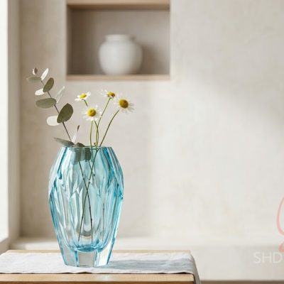 cyan crystal vase factory