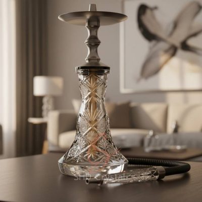 engraved crystal hookah
