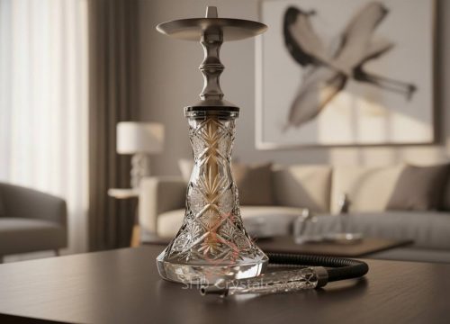 engraved crystal hookah
