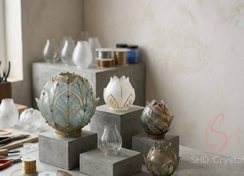 flower bud glass lamp shades factory