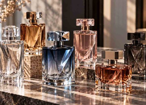 geometric perfume bottle design
