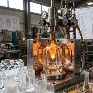 glass candle container production
