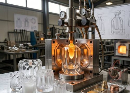 glass candle container production