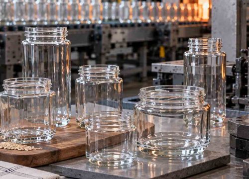 glass grain jar production
