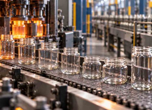 glass spice jar production