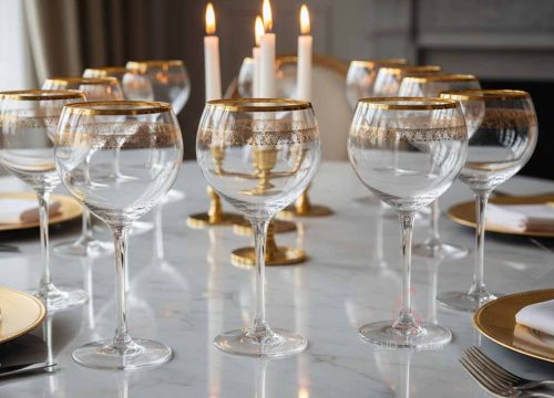 gold-painted wineware OEM