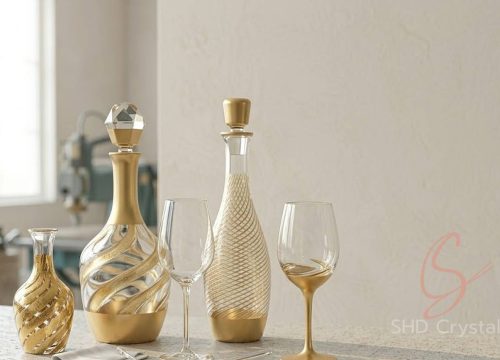 gold-painted wineware factory