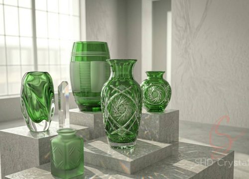 green crystal vase manufacturers