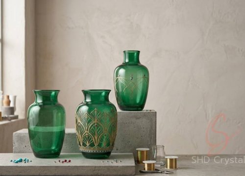 green glass vase factory