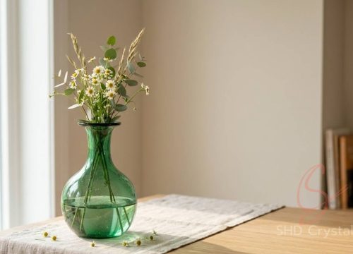 green glass vase factory