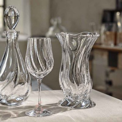 hand blown crystal glass