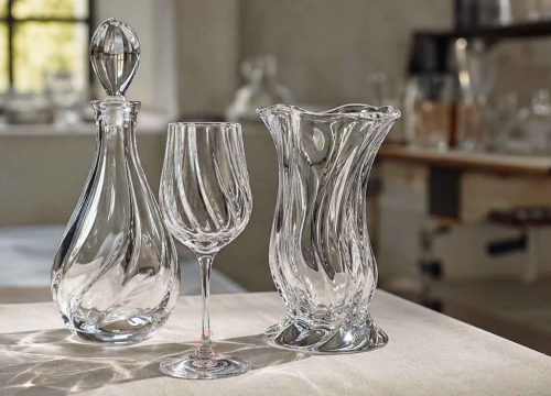 hand blown crystal glass