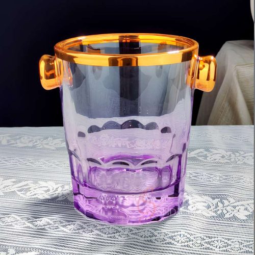 Amethyst Ombre Crystal Ice Bucket