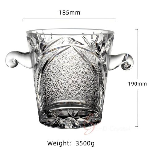 Cathedral Engraved Crystal Ice Bucket