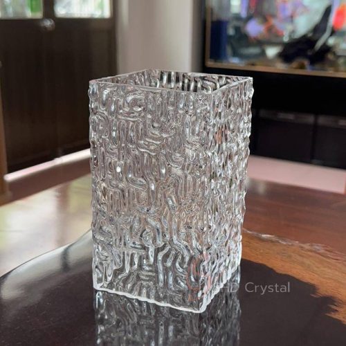 Clear Square Maze Relief Crystal Lampshade