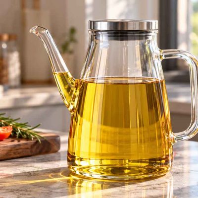 large glass oil jug