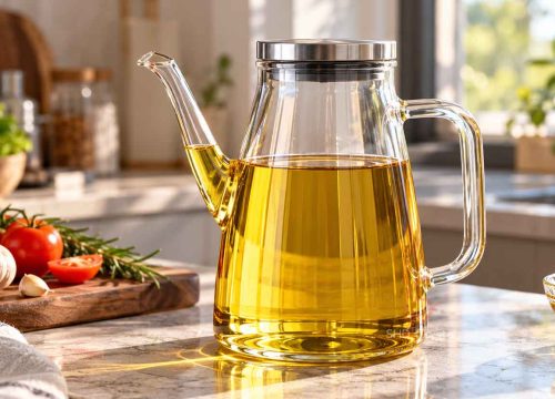 large glass oil jug