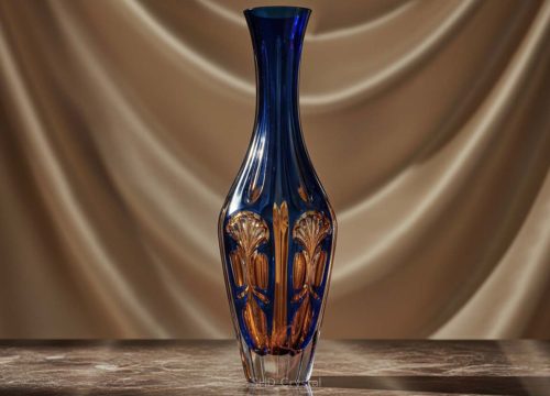 long-neck crystal vase