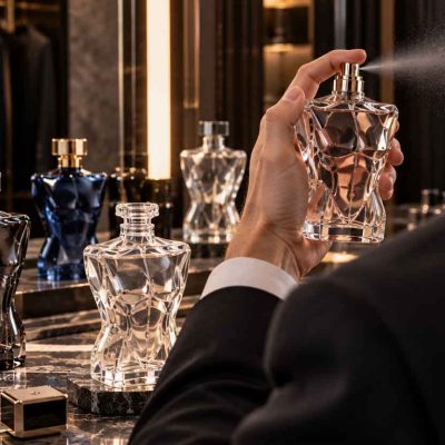 male torso perfume bottle