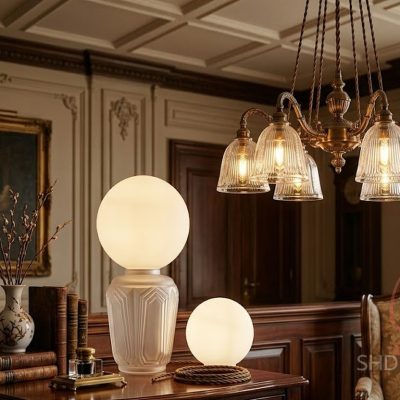 milky white lamp domes