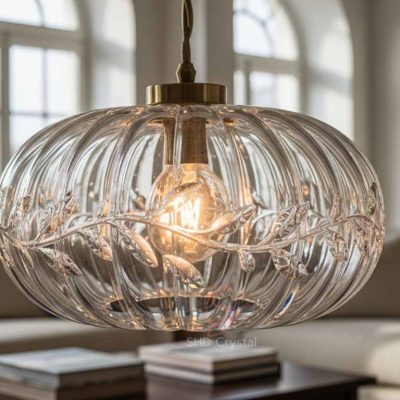 oblate spherical crystal lampshade