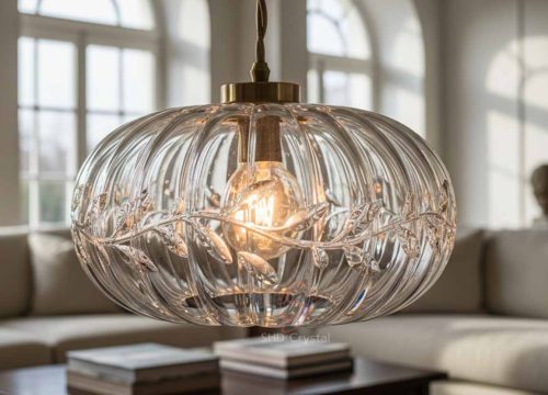 oblate spherical crystal lampshade