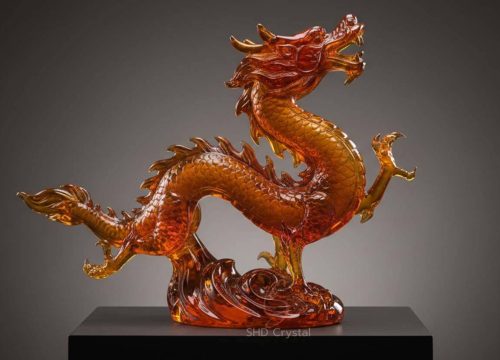 one-piece molded glass sculpture
