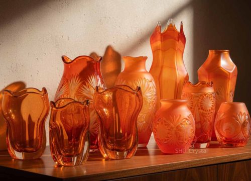 orange crystal vase factory