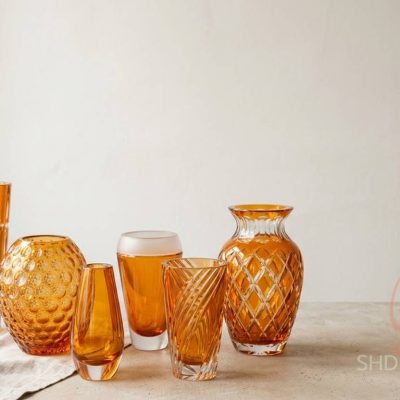 orange crystal vase manufacturers