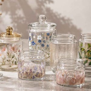 painted glass jars OEM