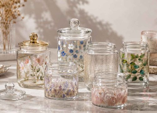painted glass jars OEM