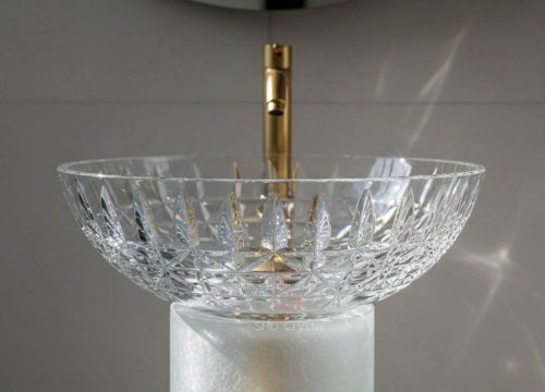 pedestal glass washbasin