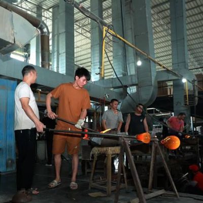 Glassblower at work