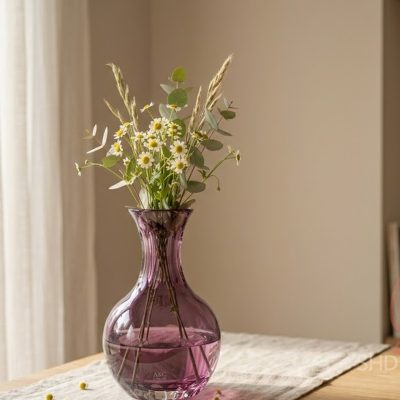 purple glass vase factory