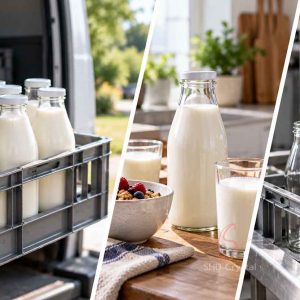 returnable glass milk bottles