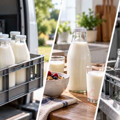returnable glass milk bottles