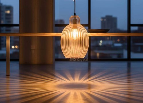ribbed glass lamp shades OEM