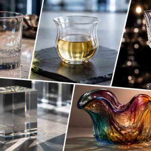 selection of materials for glassware