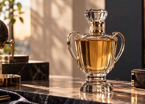 trophy shaped cologne bottle