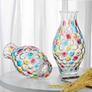 Chromatic Bubble Crystal Vase