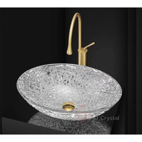 Dreaming Ice Fracture Crystal Washbasin