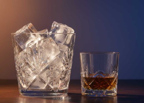 whiskey-specific crystal ice bucket