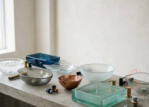 wholesale glass washbasins oem