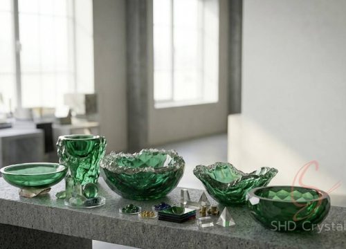wholesale green crystal wash basin