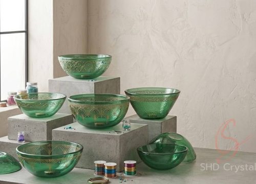 wholesale green glass washbasins